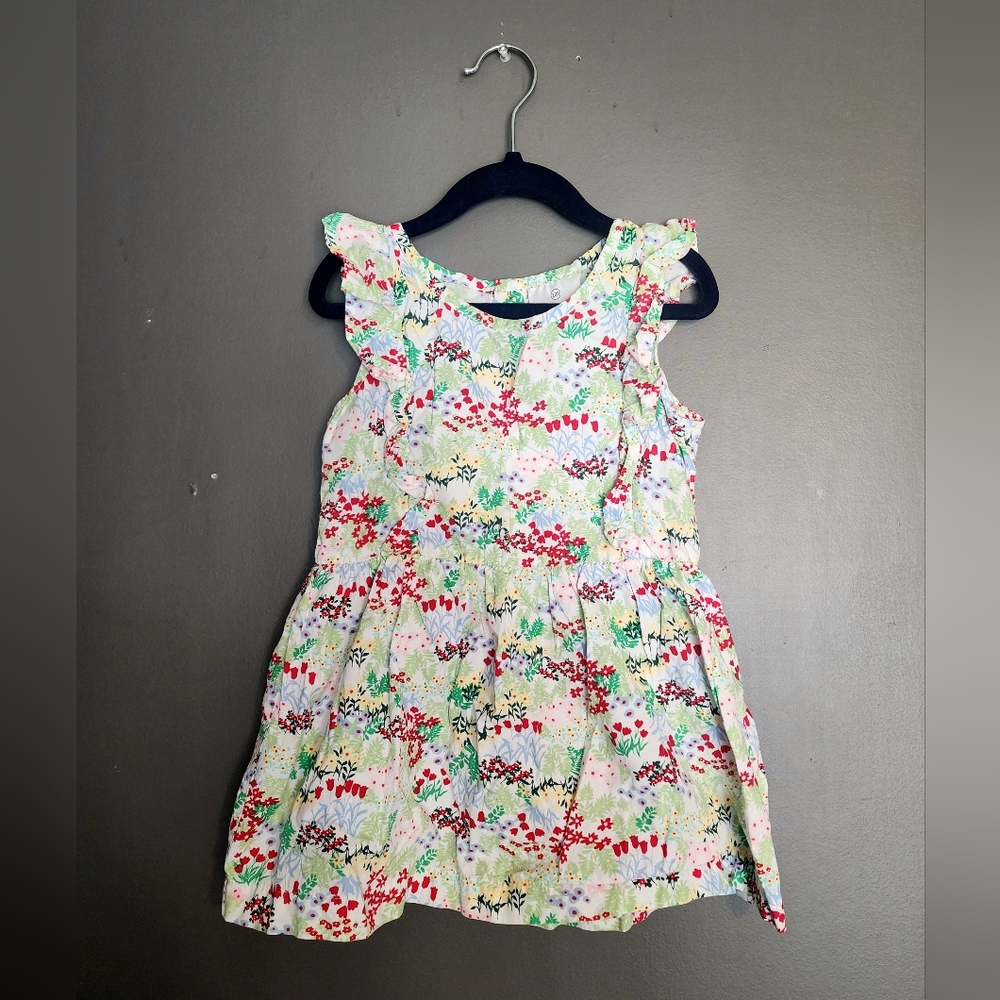 Hanna Andersson Spring And Summer Cotton Floral Girls Dress. Size 120 EUC